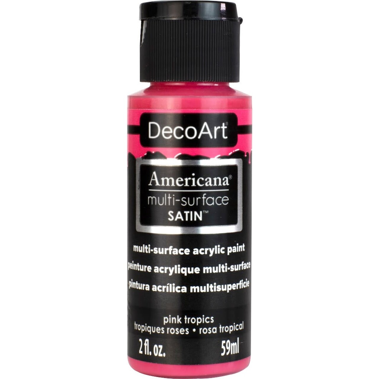 Americana Premium Multi-Surface Satin Finish Acrylics 2oz -for Wood, Metal, Glass, Ceramics, Fabric, Paper, Terra Cotta, Most Plastics and More